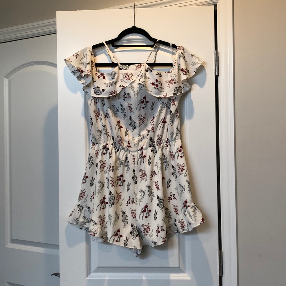 White floral romper